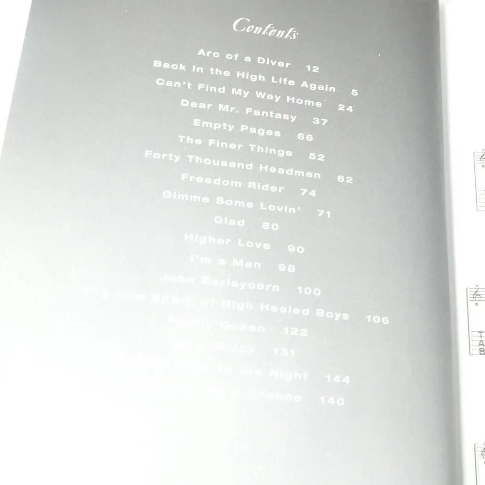 Classic Steve Winwood Guitar Songbook 2001